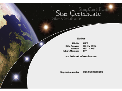 Star Certificate